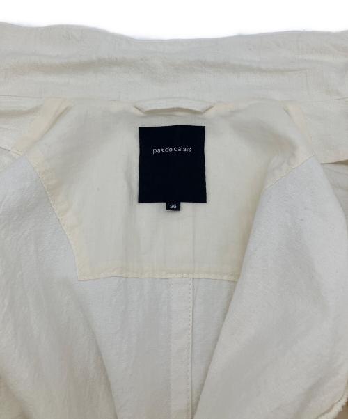 pas de calais（パドカレ）pas de calais (パドカレ) 製品染めコットンリネンジャケット ベージュ サイズ:Sの古着・服飾アイテム