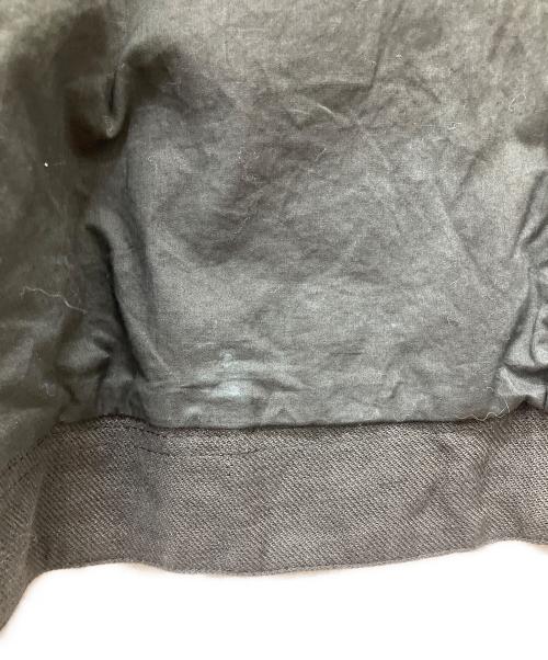 pas de calais（パドカレ）pas de calais (パドカレ) 製品染めコットンリネンジャケット ブラック サイズ:36の古着・服飾アイテム
