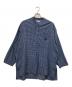 CAHLUMN（カウラム）の古着「Indigo Madras Check Pullover Stand Collar Shirt」｜ブルー