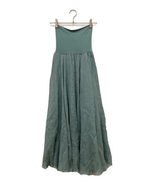 EFFE BEAMS（エッフェ ビームス）EFFE BEAMS (エッフェ ビームス) AK+1 (エーケーワン) リネンマキシスカート ブルー サイズ:Freeの古着・服飾アイテム