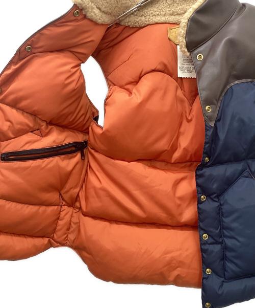 Jackson Wyoming（ジャクソン）Jackson Wyoming (ジャクソン) ダウンベスト ネイビー×ブラウン サイズ:9/10の古着・服飾アイテム