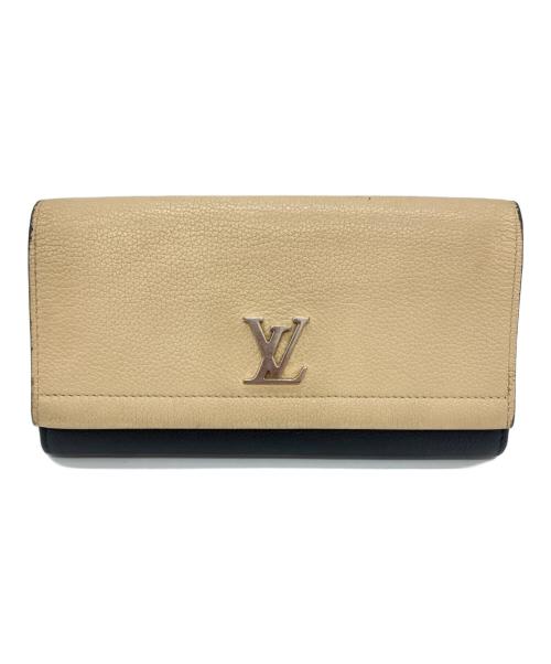 LOUIS VUITTON（ルイ ヴィトン）LOUIS VUITTON (ルイ ヴィトン) ポルトフォイユロックミーII/長財布 ベージュ×ブラックの古着・服飾アイテム