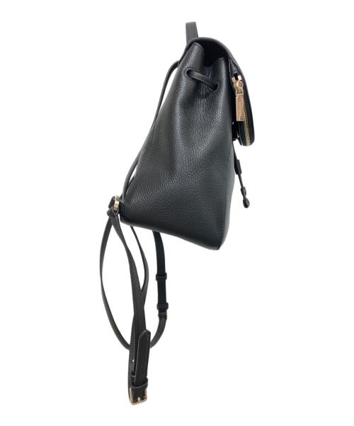 Kate Spade（ケイトスペード）Kate Spade (ケイトスペード) レイラ ミディアム フラップ バックパック ブラックの古着・服飾アイテム