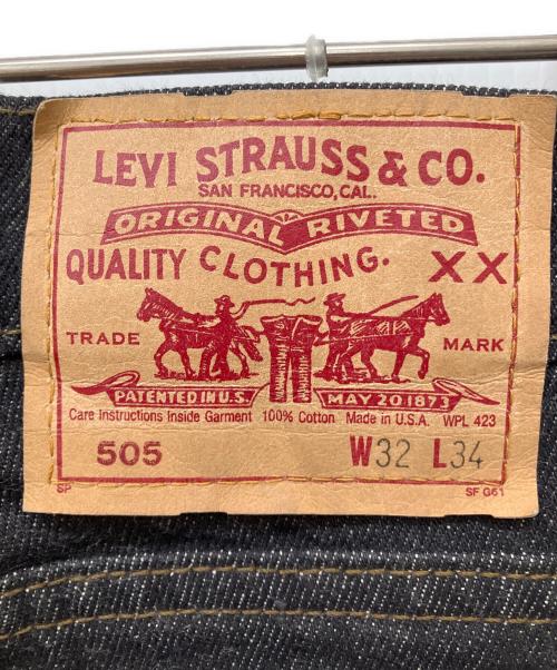 LEVI'S（リーバイス）LEVI'S (リーバイス) 88年製 USA製 505先染めブラックデニムパンツ ブラック サイズ:W32 L34 未使用品の古着・服飾アイテム