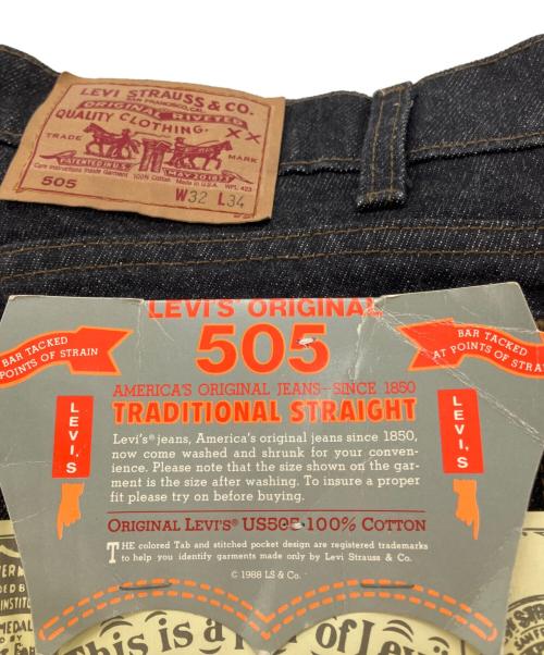 LEVI'S（リーバイス）LEVI'S (リーバイス) 88年製 USA製 505先染めブラックデニムパンツ ブラック サイズ:W32 L34 未使用品の古着・服飾アイテム