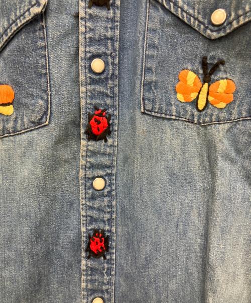 古着（フルギ）古着 (フルギ) 70ｓ刺繍ウエスタンシャツ インディゴ サイズ:記載なしの古着・服飾アイテム
