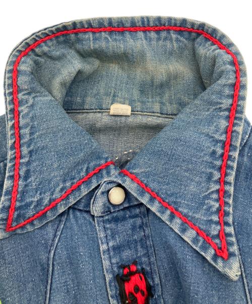 古着（フルギ）古着 (フルギ) 70ｓ刺繍ウエスタンシャツ インディゴ サイズ:記載なしの古着・服飾アイテム