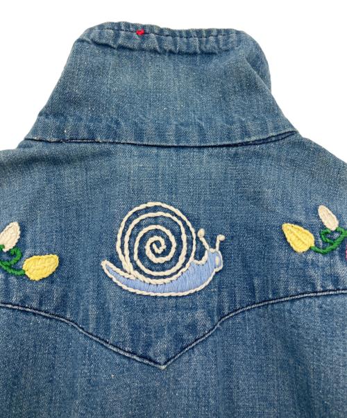 古着（フルギ）古着 (フルギ) 70ｓ刺繍ウエスタンシャツ インディゴ サイズ:記載なしの古着・服飾アイテム