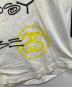 中古・古着 stussy (ステューシー) ラグランプリントカットソー ホワイト×ブラック サイズ:S：4000円