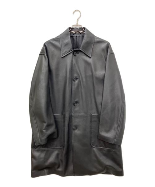 AURALEE（オーラリー）AURALEE (オーラリー) ESTNATION (エストネーション) EXCLUSIVE GOAT LETHER COAT ブラック サイズ:4の古着・服飾アイテム