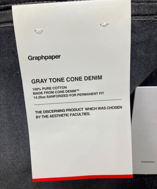Graphpaper（グラフペーパー）Graphpaper (グラフペーパー) Gray Tone Cone Denim Two Tuck Pants ブラック サイズ:3 未使用品の古着・服飾アイテム