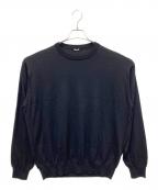 A.PRESSEアプレッセ）の古着「Wool Cotton High Gauge Crew Neck Sweater」｜ブラック
