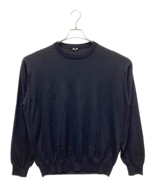A.PRESSE（アプレッセ）A.PRESSE (アプレッセ) Wool Cotton High Gauge Crew Neck Sweater ブラック サイズ:3 未使用品の古着・服飾アイテム