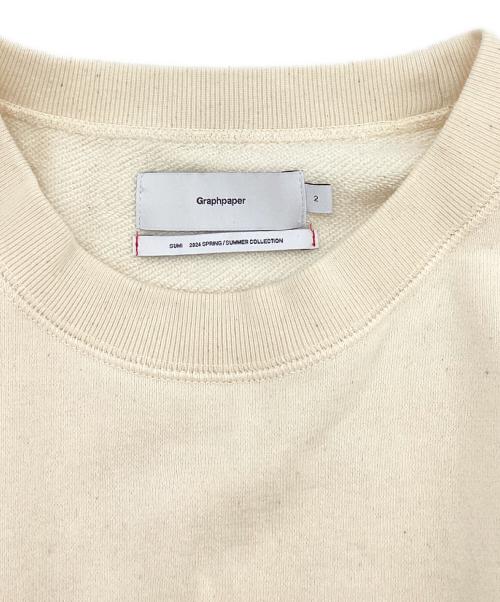 Graphpaper（グラフペーパー）Graphpaper (グラフペーパー) LOOPWHEELER (ループウィラー) Raglan Sweat Limited Edition SUMI アイボリー サイズ:2の古着・服飾アイテム