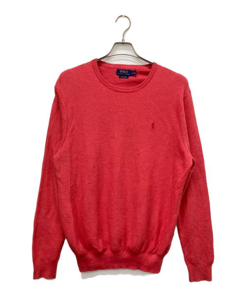 POLO RALPH LAUREN（ポロ・ラルフローレン）POLO RALPH LAUREN (ポロ・ラルフローレン) 薄手ニット レッド サイズ:Lの古着・服飾アイテム