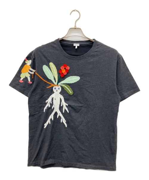 LOEWE（ロエベ）LOEWE (ロエベ) マンドラゴラ刺繍Tシャツ ブラック サイズ:Sの古着・服飾アイテム