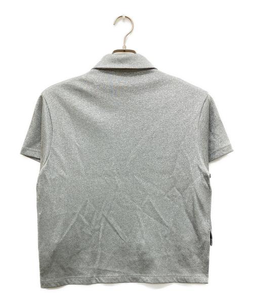 LOEWE（ロエベ）LOEWE (ロエベ) 花柄刺繍メタリックポロシャツ グレー サイズ:38の古着・服飾アイテム