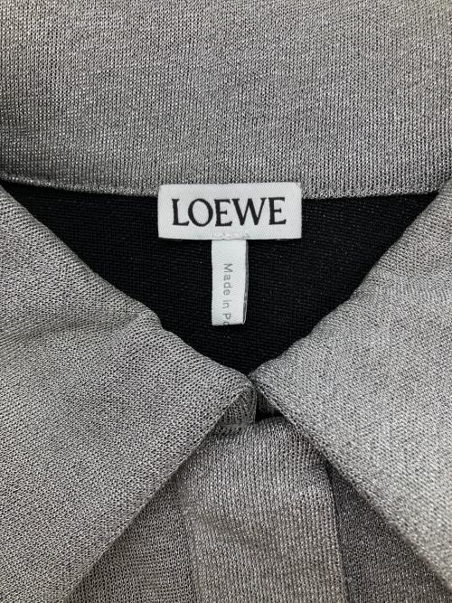 LOEWE（ロエベ）LOEWE (ロエベ) 花柄刺繍メタリックポロシャツ グレー サイズ:38の古着・服飾アイテム
