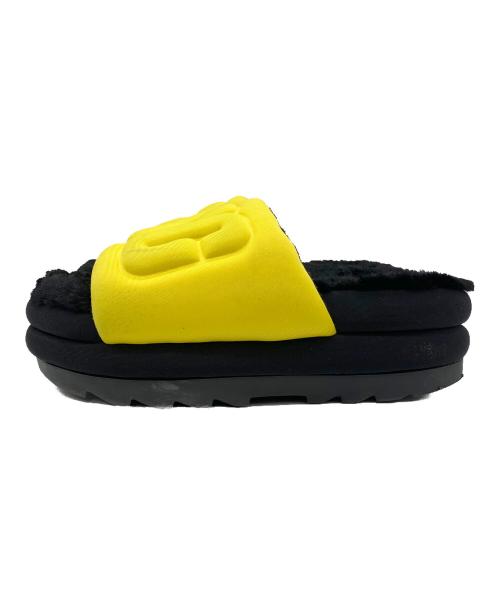 UGG（アグ）UGG (アグ) Maxi Graphic Slide ブラック×イエロー サイズ:24.0cmの古着・服飾アイテム
