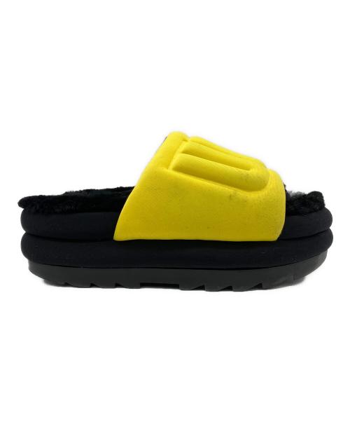 UGG（アグ）UGG (アグ) Maxi Graphic Slide ブラック×イエロー サイズ:24.0cmの古着・服飾アイテム
