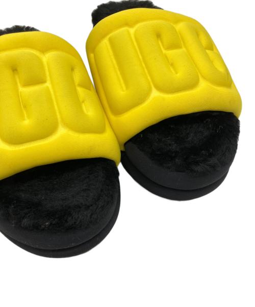 UGG（アグ）UGG (アグ) Maxi Graphic Slide ブラック×イエロー サイズ:24.0cmの古着・服飾アイテム