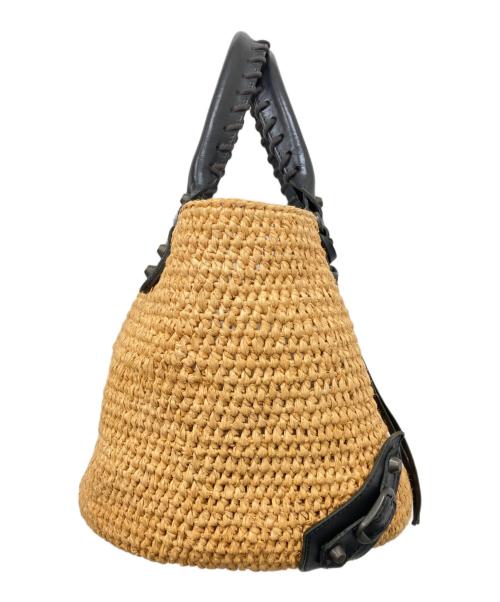 BALENCIAGA（バレンシアガ）BALENCIAGA (バレンシアガ) PANIER TOTE BAG XS ベージュ×ブラックの古着・服飾アイテム