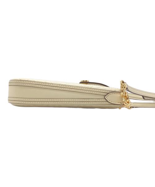 TORY BURCH（トリーバーチ）TORY BURCH (トリーバーチ) Tモノグラム レザー フォン クロスボディ ホワイトの古着・服飾アイテム