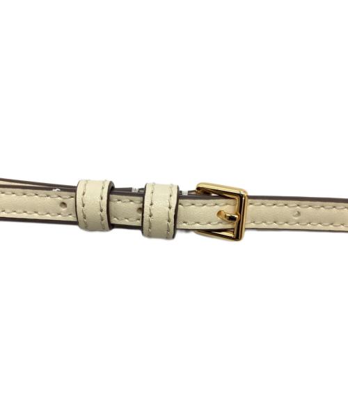 TORY BURCH（トリーバーチ）TORY BURCH (トリーバーチ) Tモノグラム レザー フォン クロスボディ ホワイトの古着・服飾アイテム