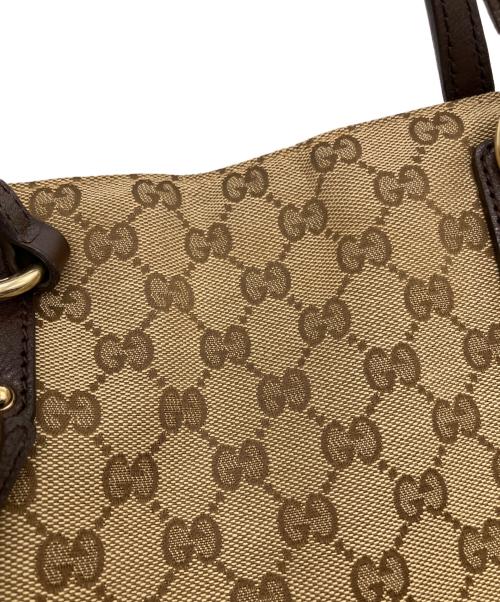 GUCCI（グッチ）GUCCI (グッチ) GGキャンバストートバッグ ブラウンの古着・服飾アイテム