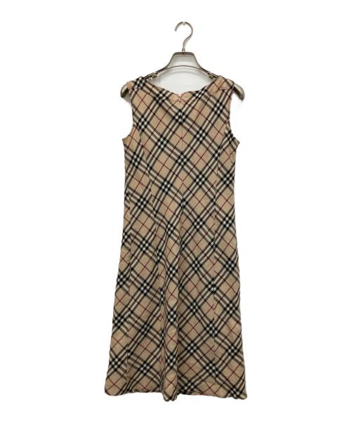 BURBERRY BLUE LABEL（バーバリー ブルー レーベル）BURBERRY BLUE LABEL (バーバリー ブルー レーベル) ノバチェックノースリーブワンピース ブラウン サイズ:36の古着・服飾アイテム
