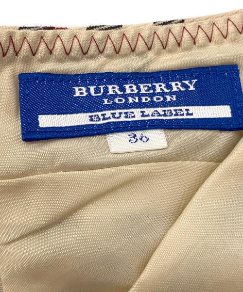 BURBERRY BLUE LABEL（バーバリー ブルー レーベル）BURBERRY BLUE LABEL (バーバリー ブルー レーベル) ノバチェックノースリーブワンピース ブラウン サイズ:36の古着・服飾アイテム