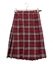 BURBERRY LONDON（バーバリーロンドン）の古着「ノバチェックラップスカート」｜ボルドー