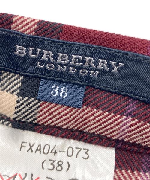 BURBERRY LONDON（バーバリーロンドン）BURBERRY LONDON (バーバリーロンドン) ノバチェックラップスカート ボルドー サイズ:38の古着・服飾アイテム