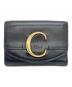 Chloe（クロエ）の古着「Cロゴコンパクトウォレット」｜ブラック