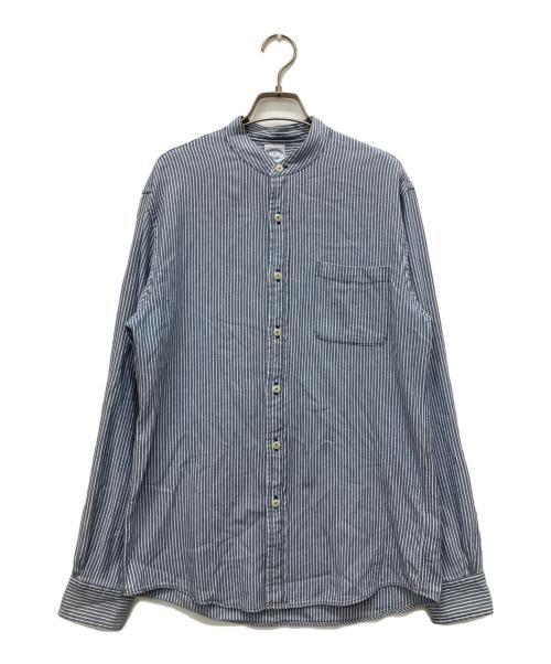 BROOKS BROTHERS（ブルックスブラザーズ）BROOKS BROTHERS (ブルックスブラザーズ) ストライプバンドカラーシャツ ブルー サイズ:Sの古着・服飾アイテム