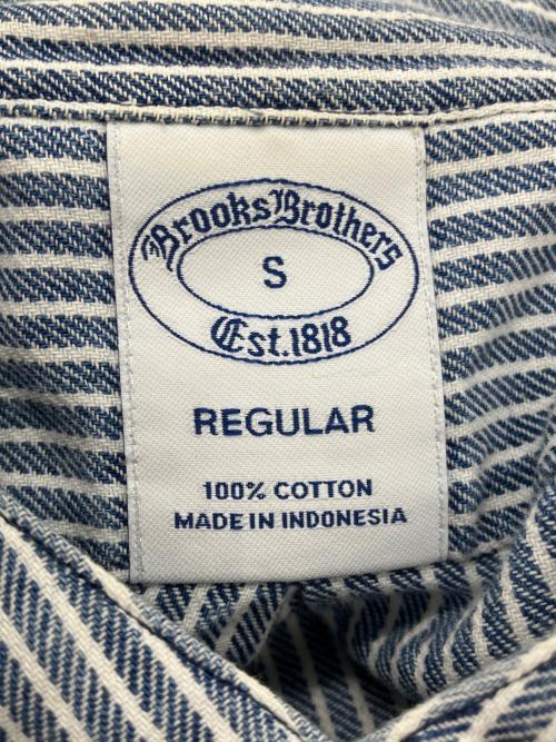 BROOKS BROTHERS（ブルックスブラザーズ）BROOKS BROTHERS (ブルックスブラザーズ) ストライプバンドカラーシャツ ブルー サイズ:Sの古着・服飾アイテム