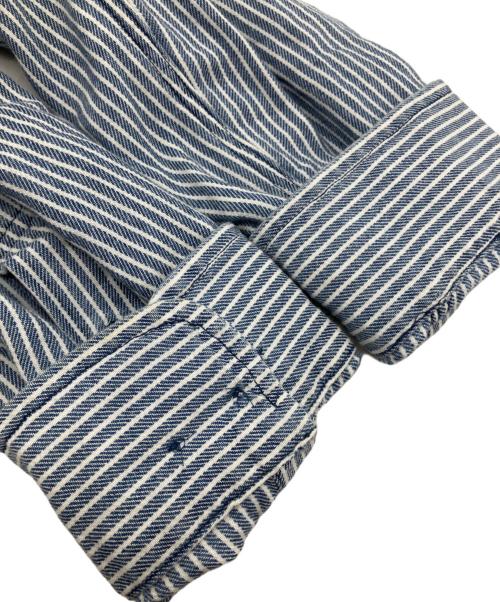 BROOKS BROTHERS（ブルックスブラザーズ）BROOKS BROTHERS (ブルックスブラザーズ) ストライプバンドカラーシャツ ブルー サイズ:Sの古着・服飾アイテム