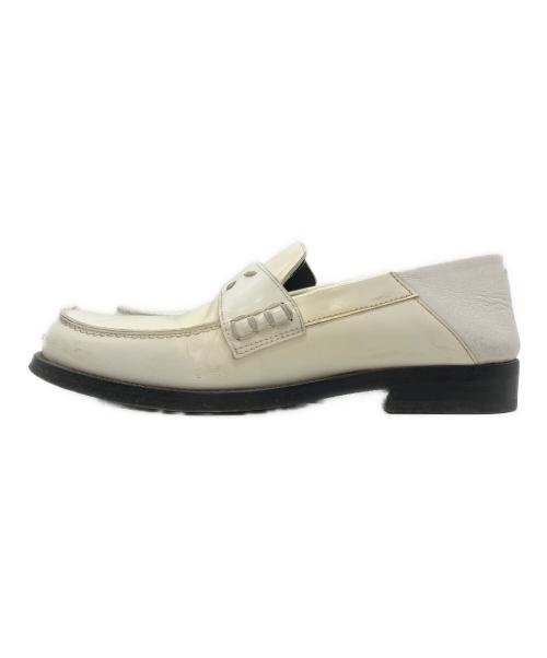 Maison Margiela（メゾンマルジェラ）Maison Margiela (メゾンマルジェラ) ホワイトレザーコインローファー アイボリー サイズ:35の古着・服飾アイテム