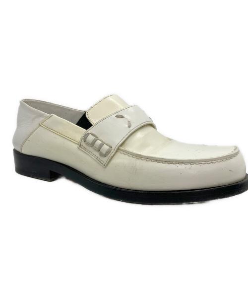 Maison Margiela（メゾンマルジェラ）Maison Margiela (メゾンマルジェラ) ホワイトレザーコインローファー アイボリー サイズ:35の古着・服飾アイテム