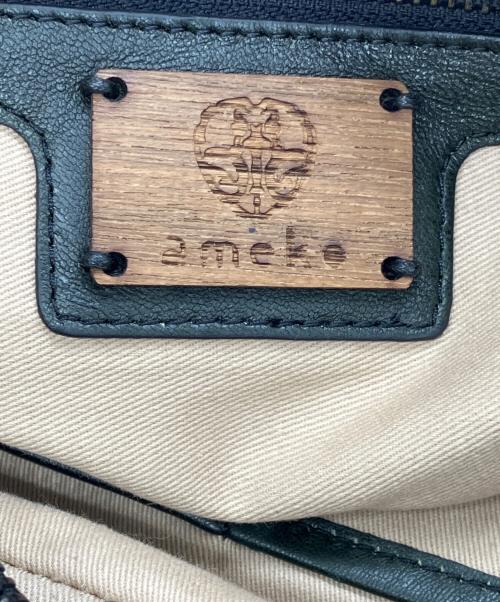 ameko（アミーコ）ameko (アミーコ) レザーハンドバッグ ブラックの古着・服飾アイテム