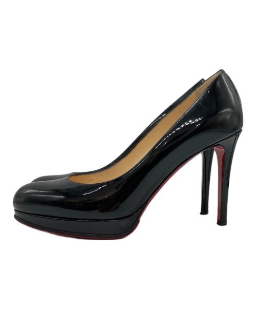 Christian Louboutin（クリスチャン・ルブタン）Christian Louboutin (クリスチャン・ルブタン) エナメルヒールパンプス ブラック サイズ:36.5の古着・服飾アイテム