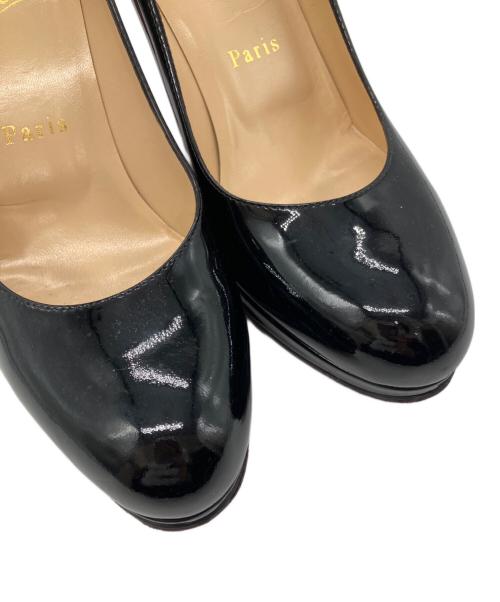 Christian Louboutin（クリスチャン・ルブタン）Christian Louboutin (クリスチャン・ルブタン) エナメルヒールパンプス ブラック サイズ:36.5の古着・服飾アイテム