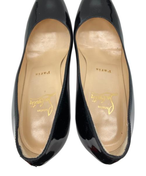 Christian Louboutin（クリスチャン・ルブタン）Christian Louboutin (クリスチャン・ルブタン) エナメルヒールパンプス ブラック サイズ:36.5の古着・服飾アイテム