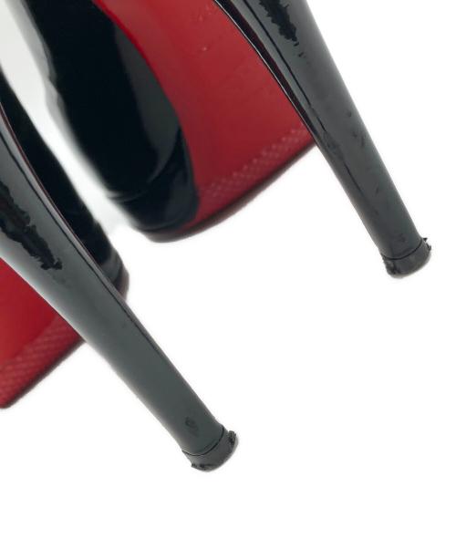 Christian Louboutin（クリスチャン・ルブタン）Christian Louboutin (クリスチャン・ルブタン) エナメルヒールパンプス ブラック サイズ:36.5の古着・服飾アイテム