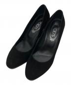 TOD'Sトッズ）の古着「スウェードヒールパンプス」｜ブラック