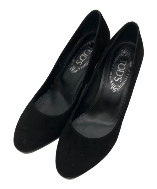 TOD'S（トッズ）TOD'S (トッズ) スウェードヒールパンプス ブラック サイズ:36の古着・服飾アイテム