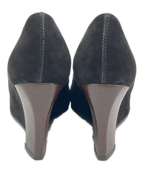 TOD'S（トッズ）TOD'S (トッズ) スウェードヒールパンプス ブラック サイズ:36の古着・服飾アイテム