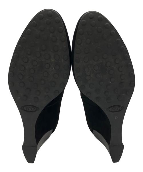 TOD'S（トッズ）TOD'S (トッズ) スウェードヒールパンプス ブラック サイズ:36の古着・服飾アイテム