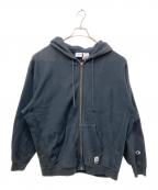 Champion×X-GIRLチャンピオン×エックスガール）の古着「REVERSE WEAVE R ZIP UP HOODIE」｜ブラック