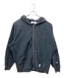 Champion×X-GIRL（チャンピオン×エックスガール）の古着「REVERSE WEAVE R ZIP UP HOODIE」｜ブラック